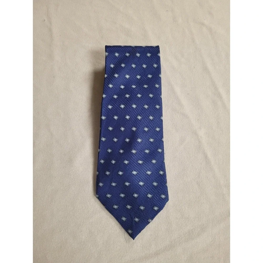 J Garcia Grandma's House Vintage Blue Silk Necktie Mens‎ Floral Print